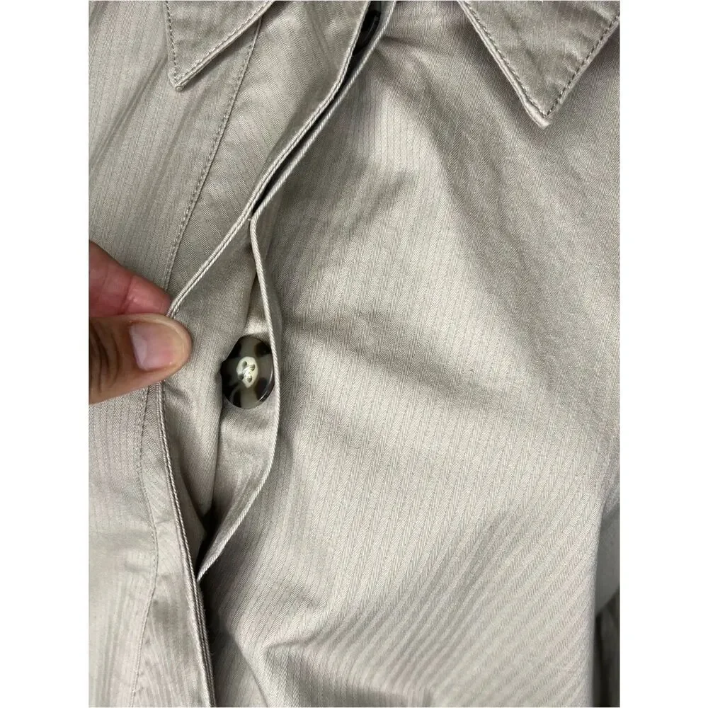 New Coldwater Creek Classic Beige Short Trench Style Women Jacket S XL Timeless